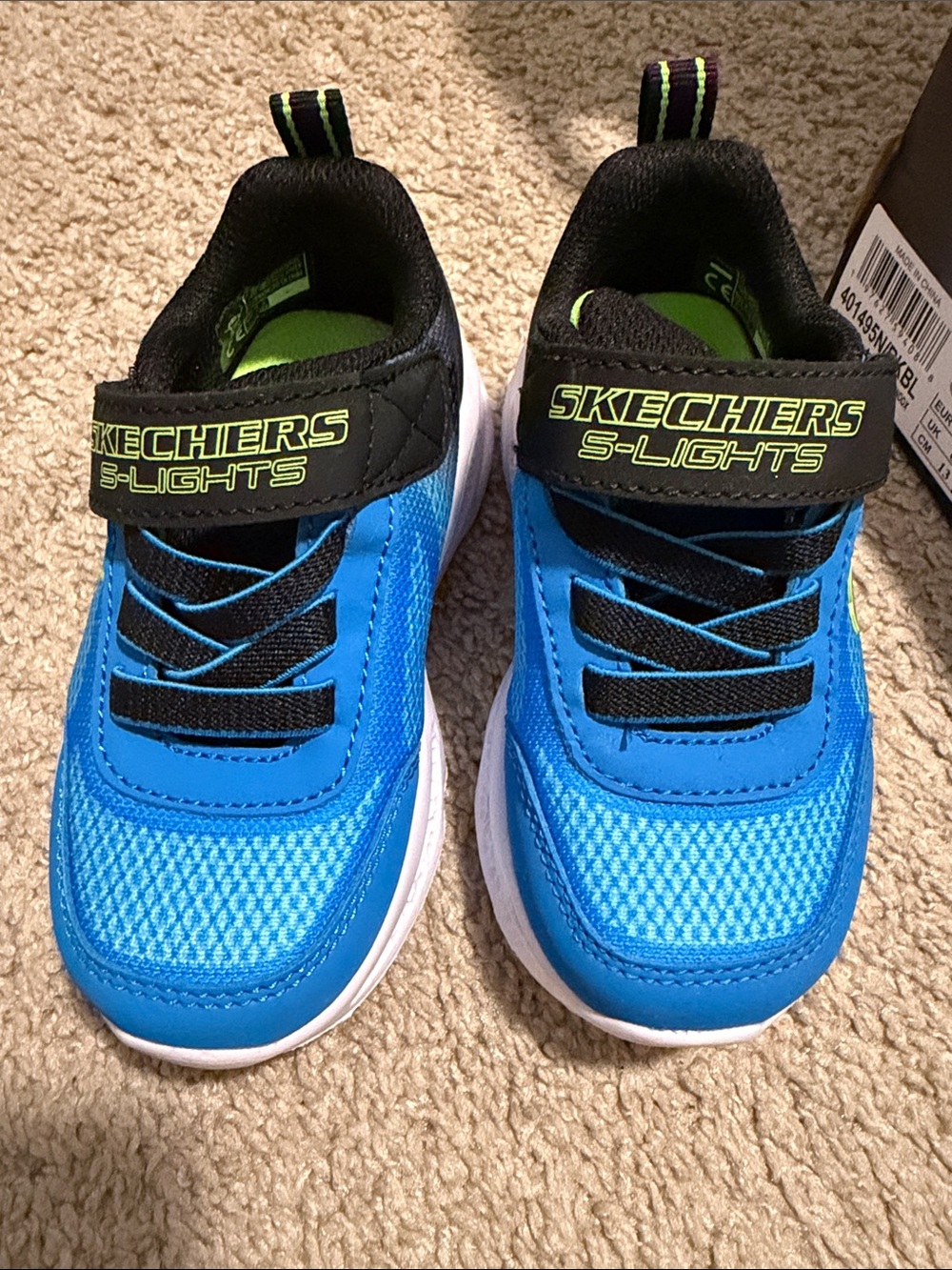 Skechers Toddler Black & Blue Light-Up Athletic Shoe - Picture 3 of 6